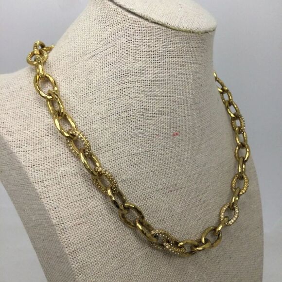 Stella & Dot Textured Oval Link Necklace 16" - Picture 3 of 6